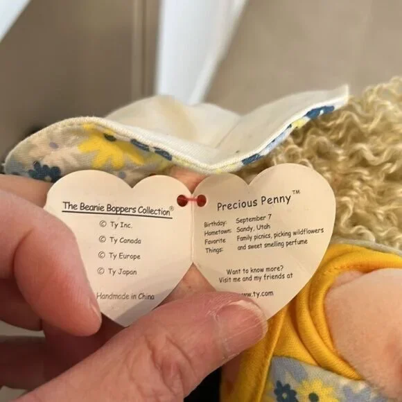 Vintage Ty Beanie Boppers Dolls - Beanie Babies Doll- Precious Penny - Picture 8 of 9